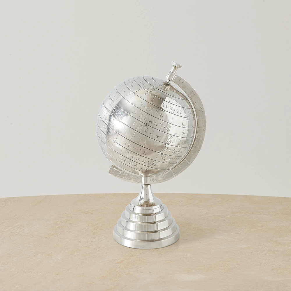 Marine Silver Globe Decorative
