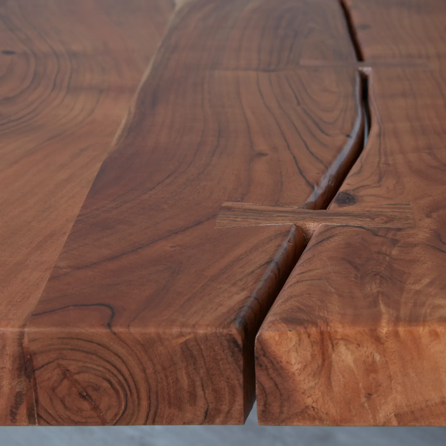 Dynasty Natural Brown Acacia Wood Dining Table