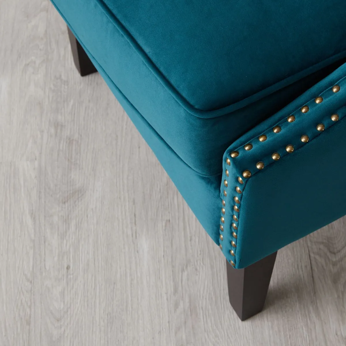 Vogue Peacock Blue Velvet Occasional Chair