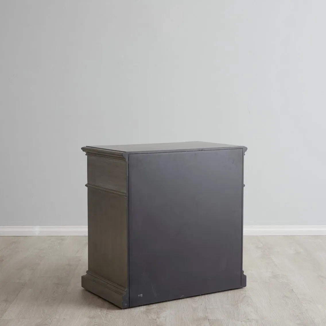 Solitude Antique Silver Bedside Table