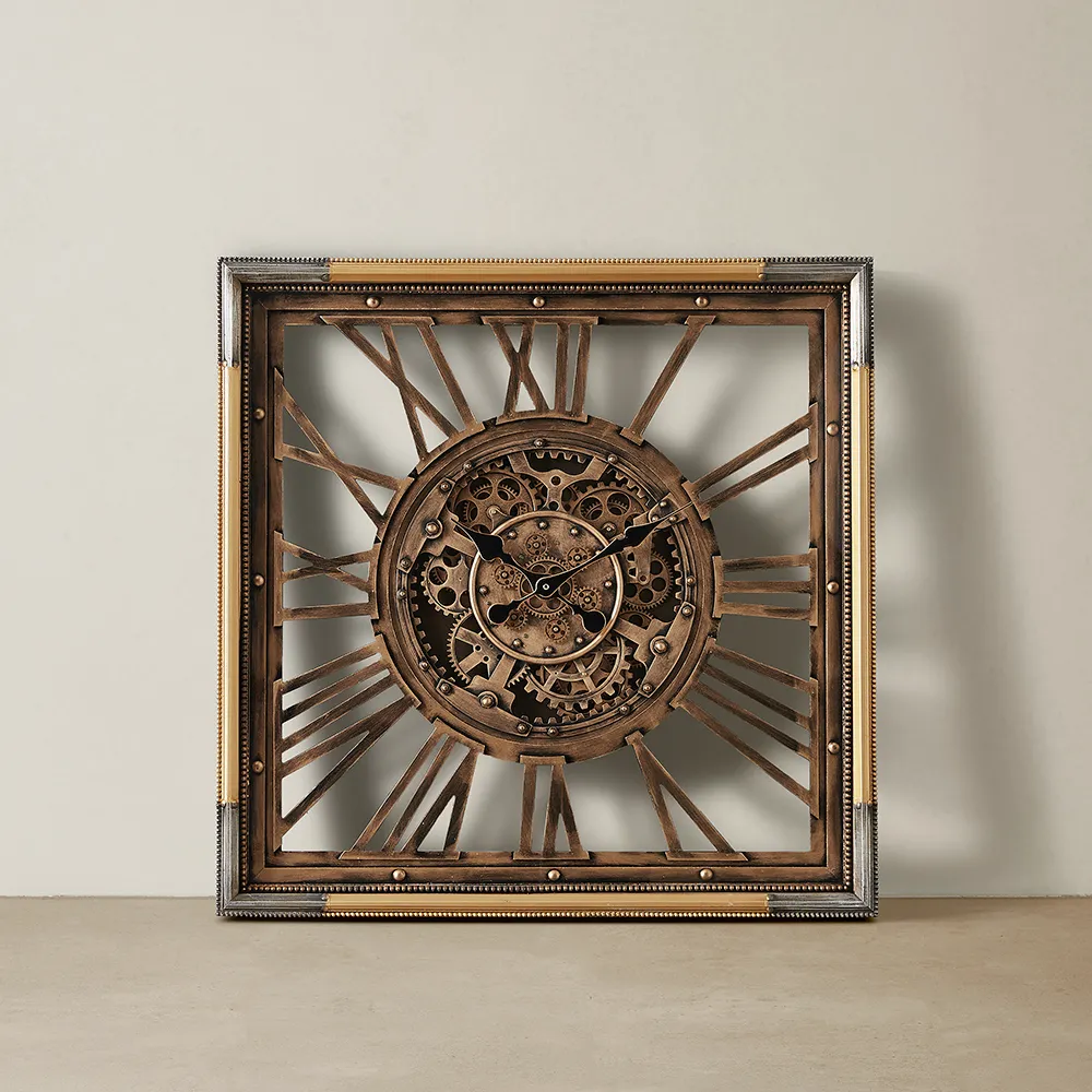 Gustav Antique Brass Finish Wall Clock