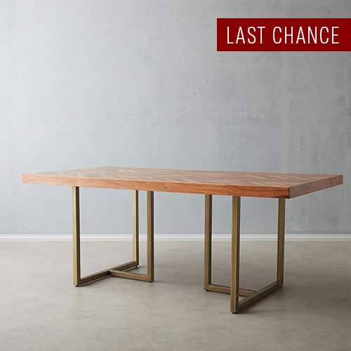 Chevron Dining Table Acacia wood