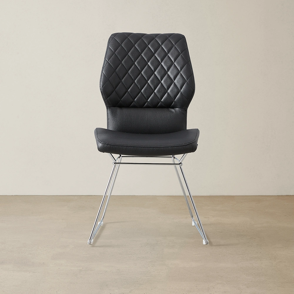 Theo Black Vegan Leather Dining Chair