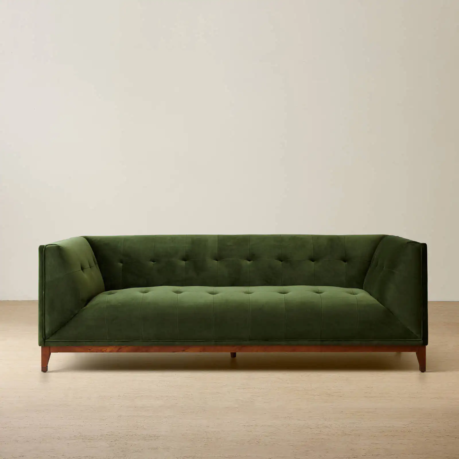 Humphrey Forest Green Velvet 3-Seater Sofa