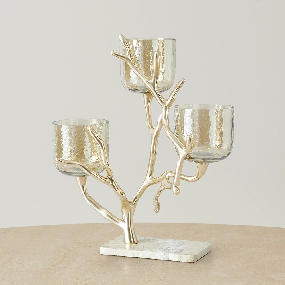 Gold Branch Candle Holder