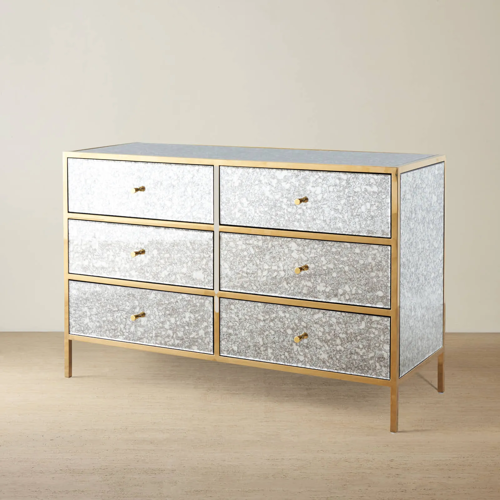 green emerald velvet dress Gold & Cream Lacquer Vanity Dresser and Mirror