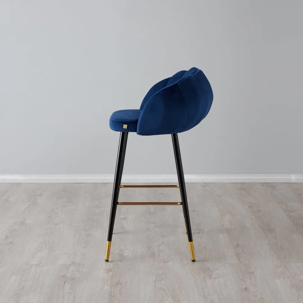 Amber Bar Stool Dark Blue