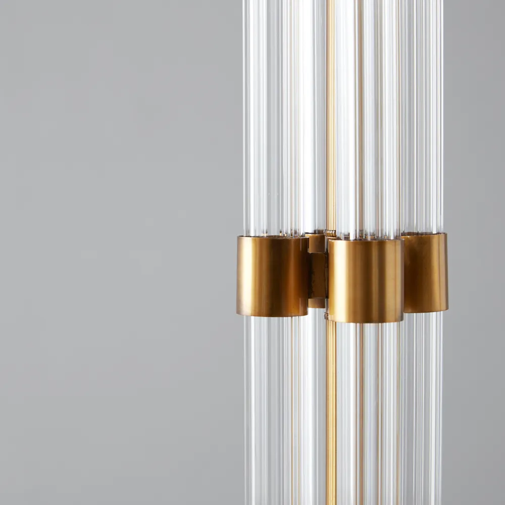 Wilton Brushed Bronze Metal Floor Lamp White Linen Lamp Shade