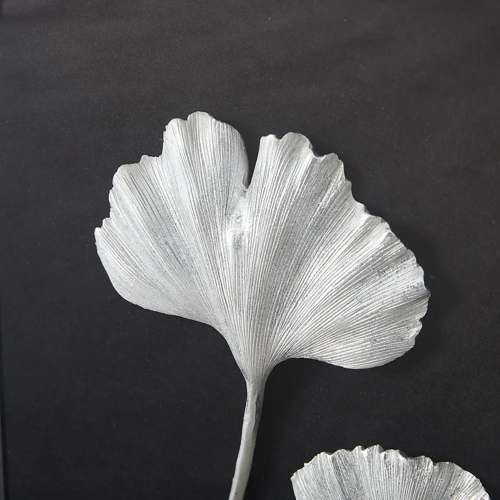 Ginkgo Silver Leaf Shadow Box 