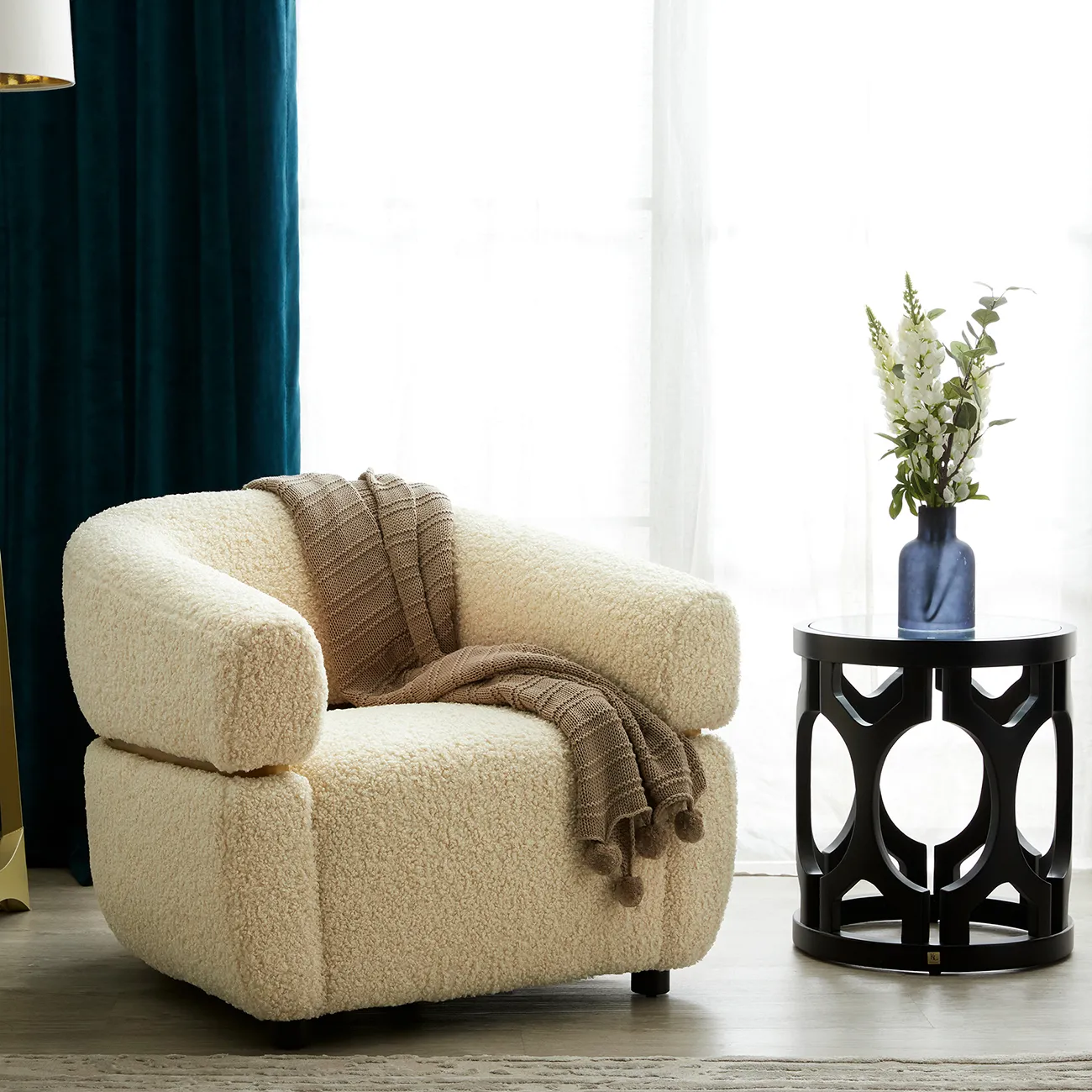 Coco Black Birchwood Side Table