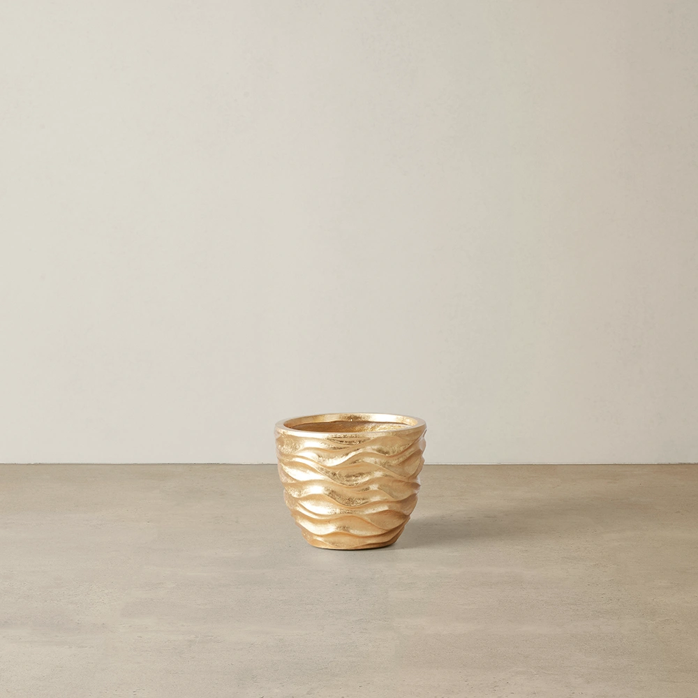 Seawater Tactile Gold Vase