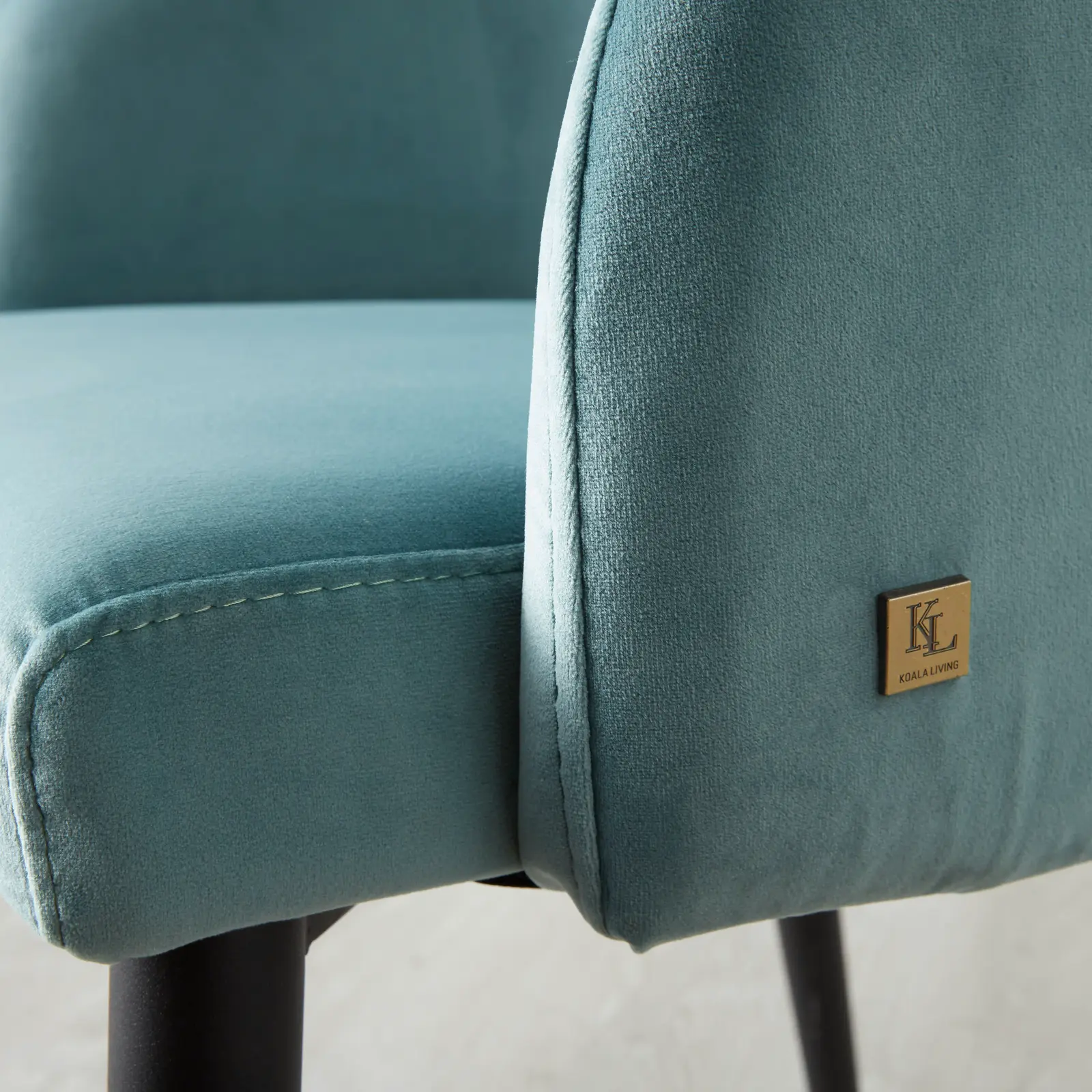 Dione Sky Blue Velvet Dining Chair