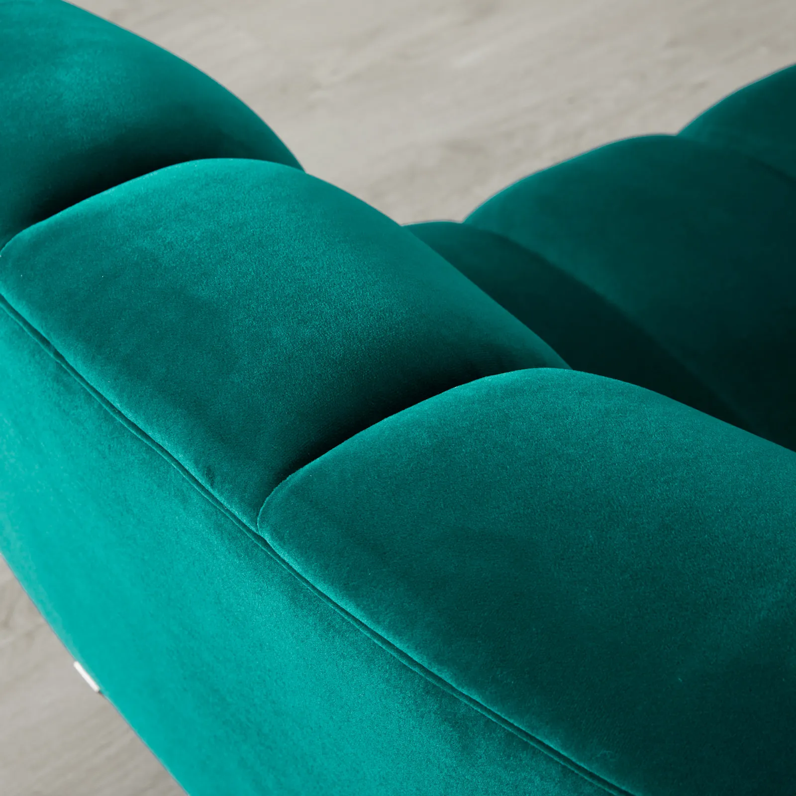 Fransesca Peacock Blue Velvet Occasional Chair