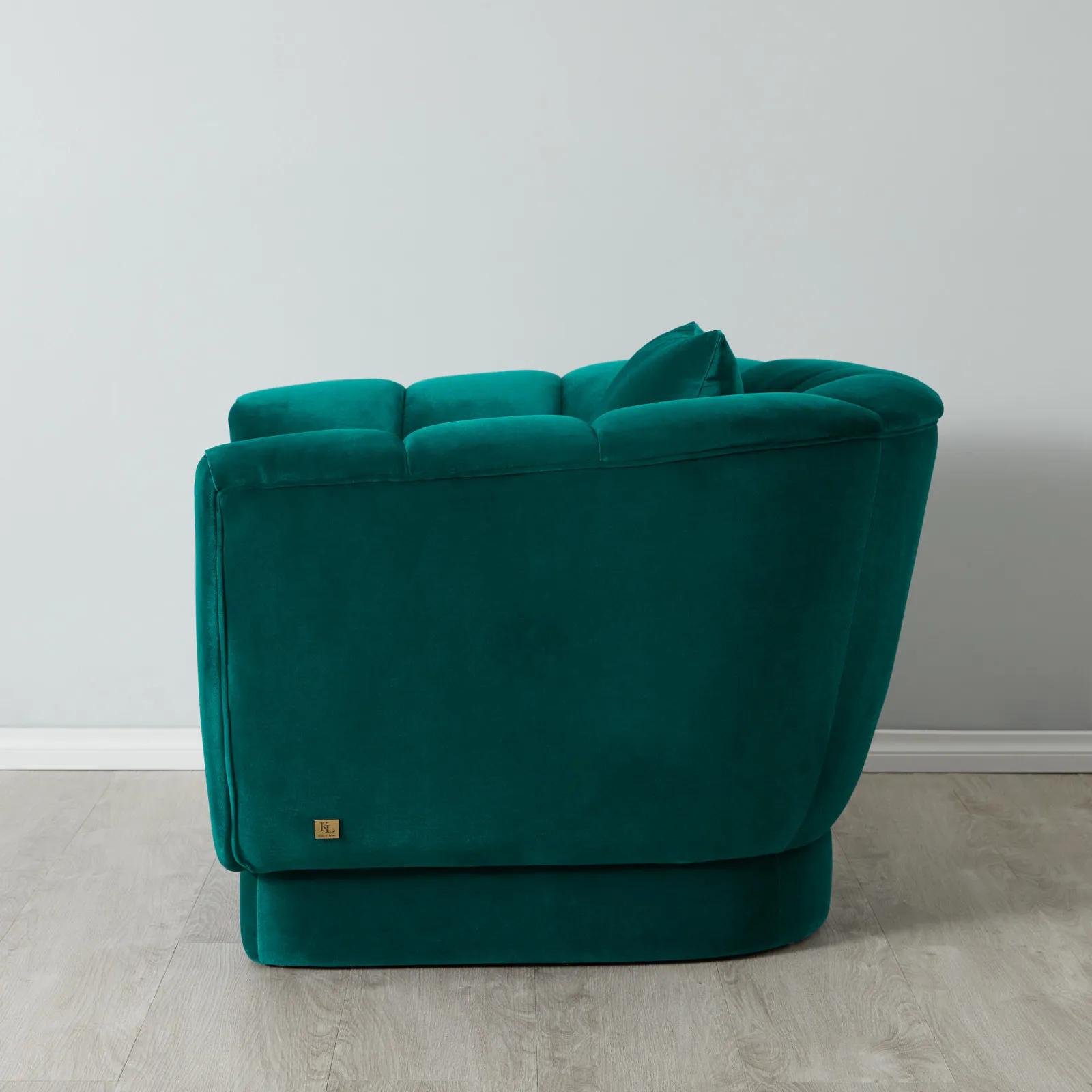 Fransesca Peacock Blue Velvet Occasional Chair