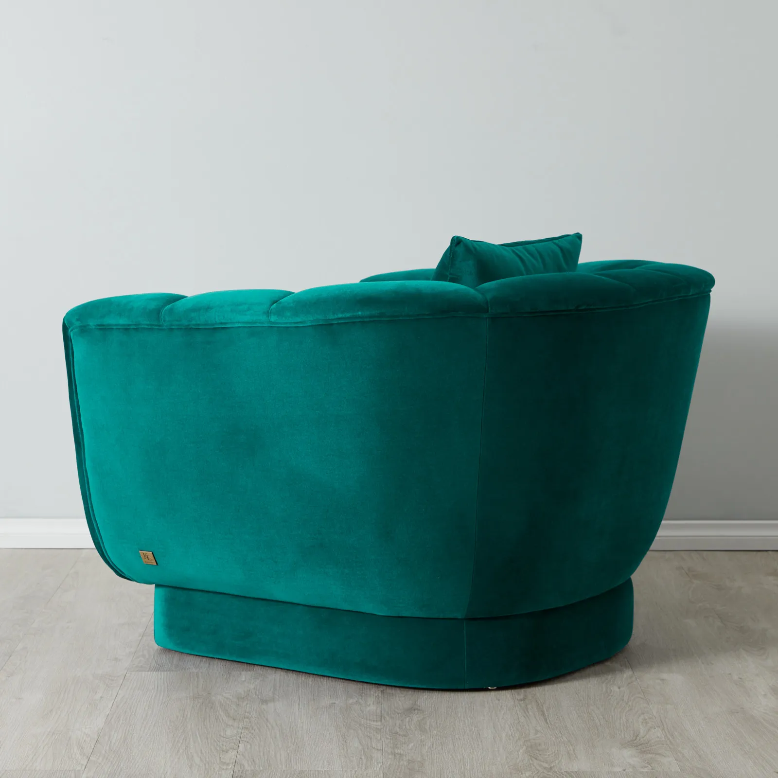 Fransesca Peacock Blue Velvet Occasional Chair