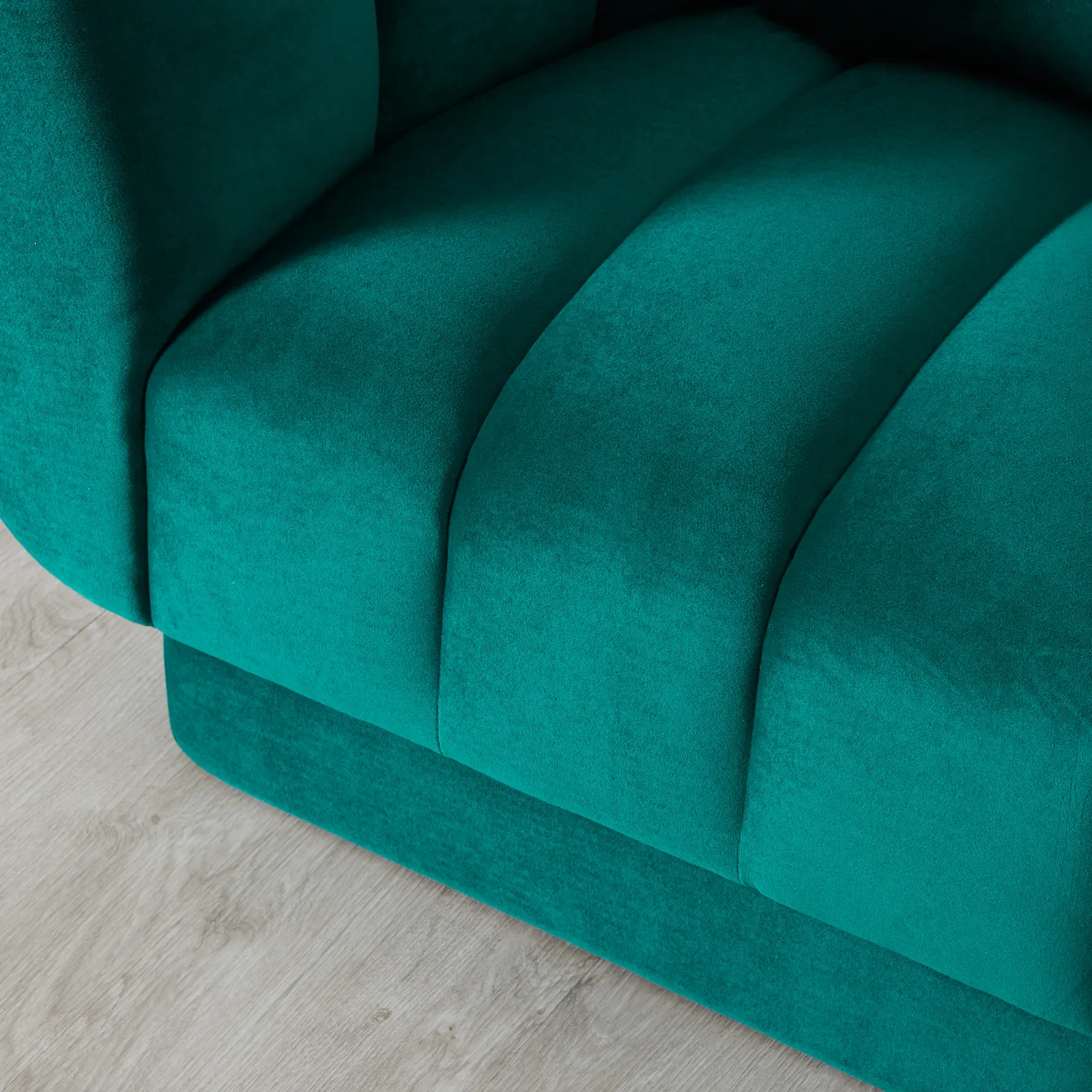 Fransesca Peacock Blue Velvet Occasional Chair