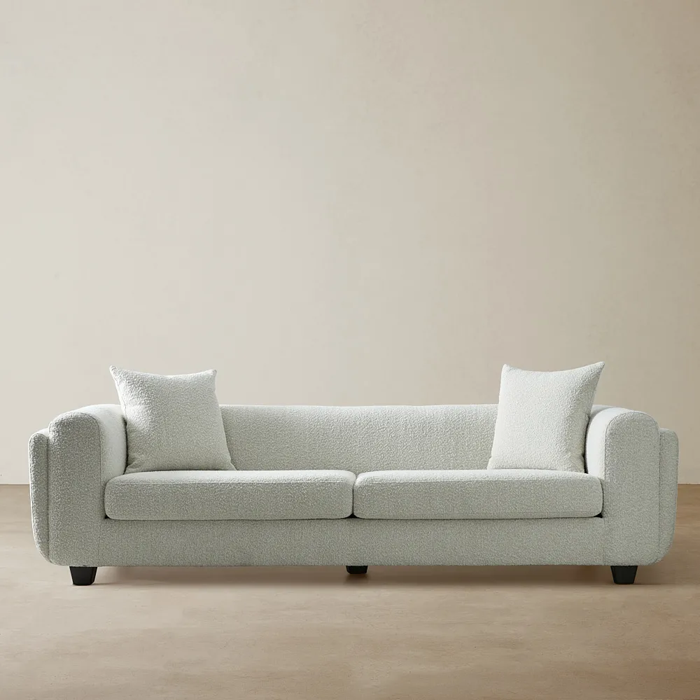 Phylis Cream Boucle 3-Seater Sofa