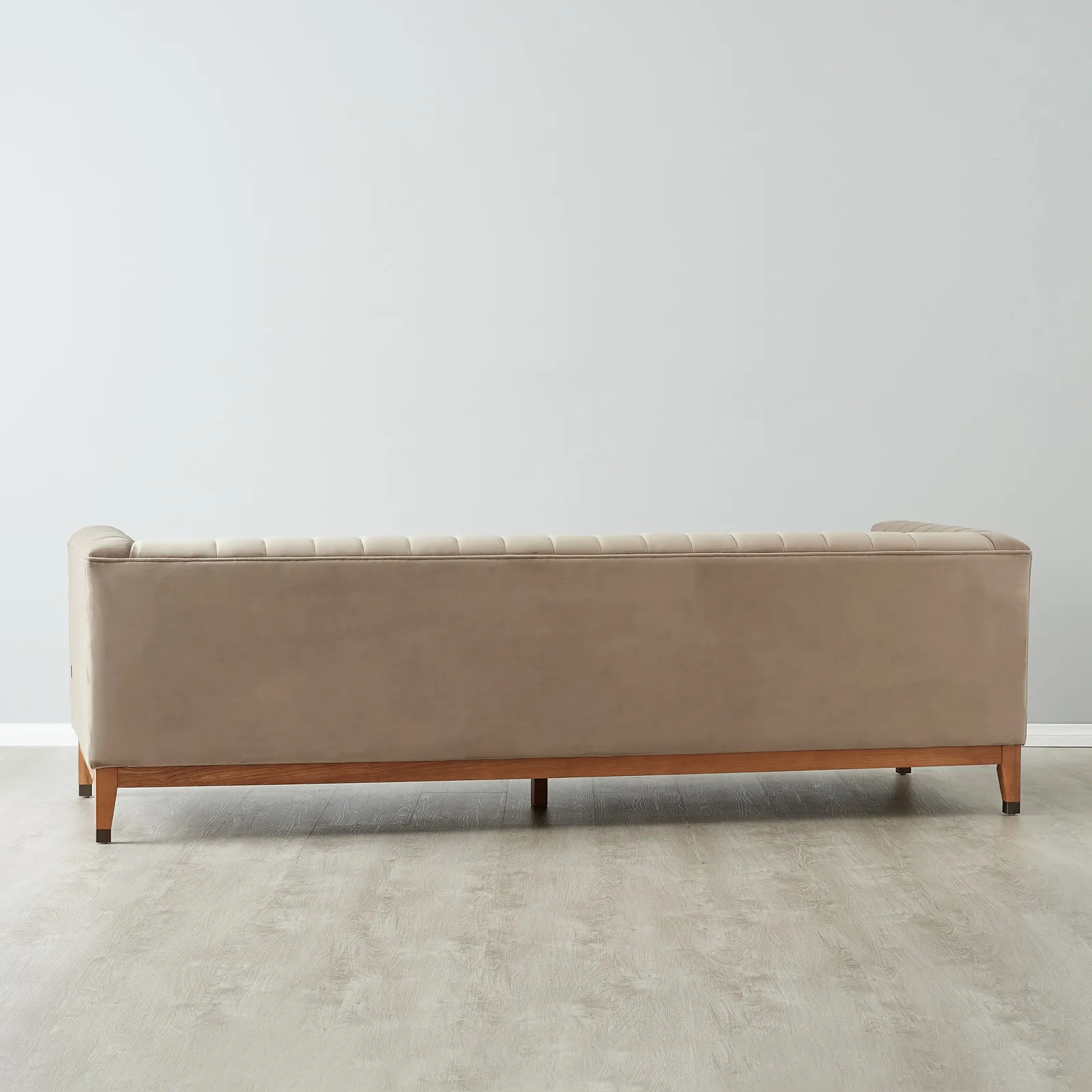 Astoria III Beige Velvet 3-Seater Sofa