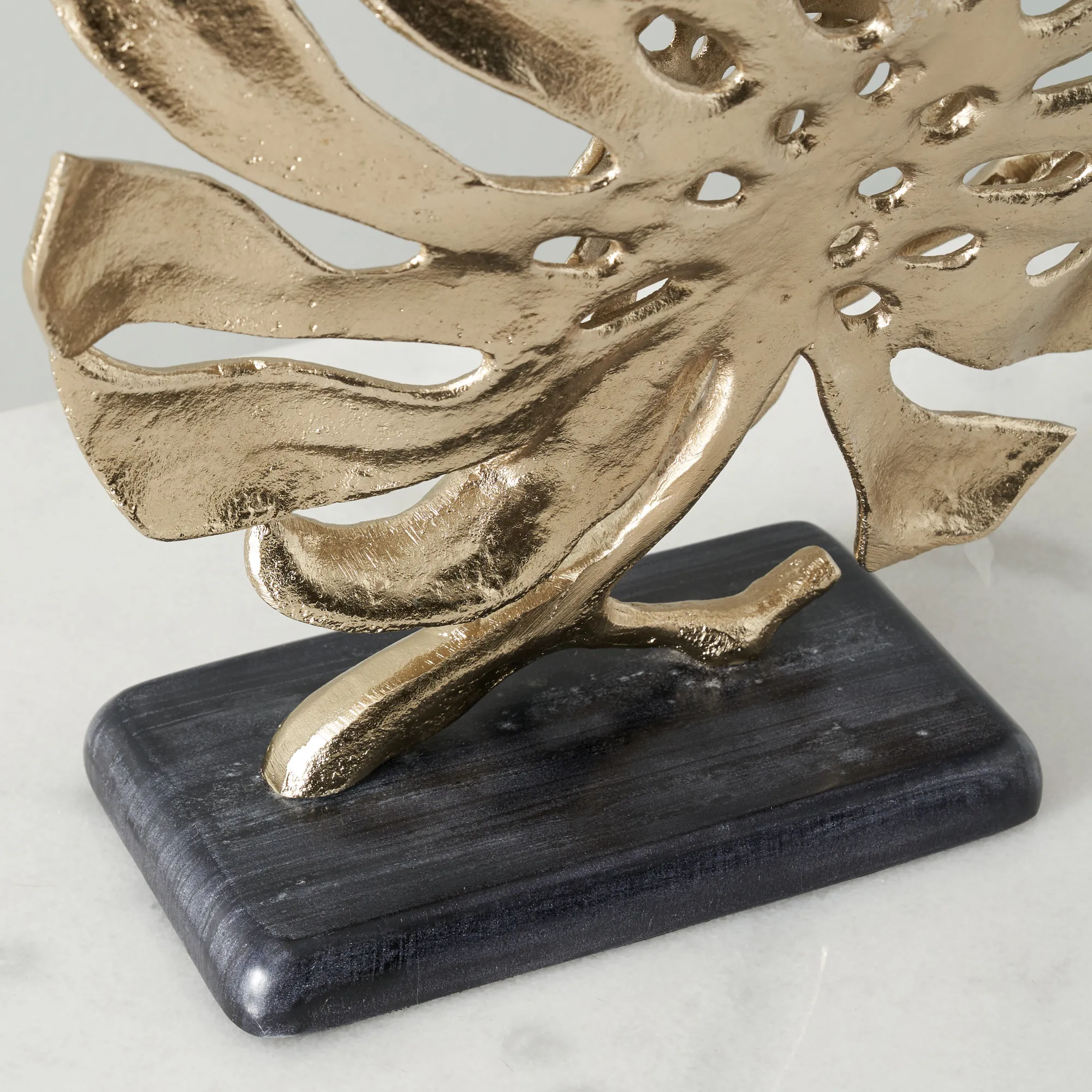 Golden Monstera Decorative - Large