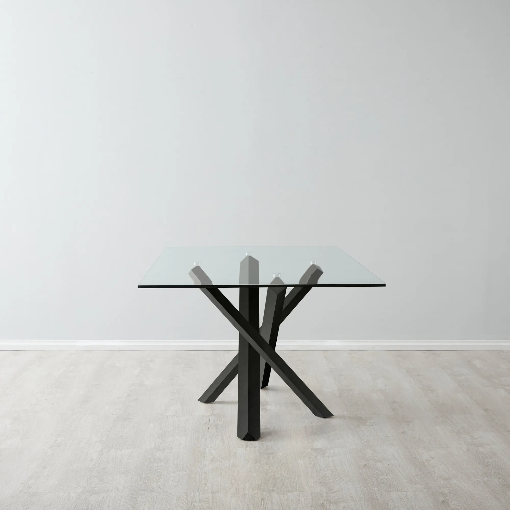 Lola Black Dining Table Glass Top