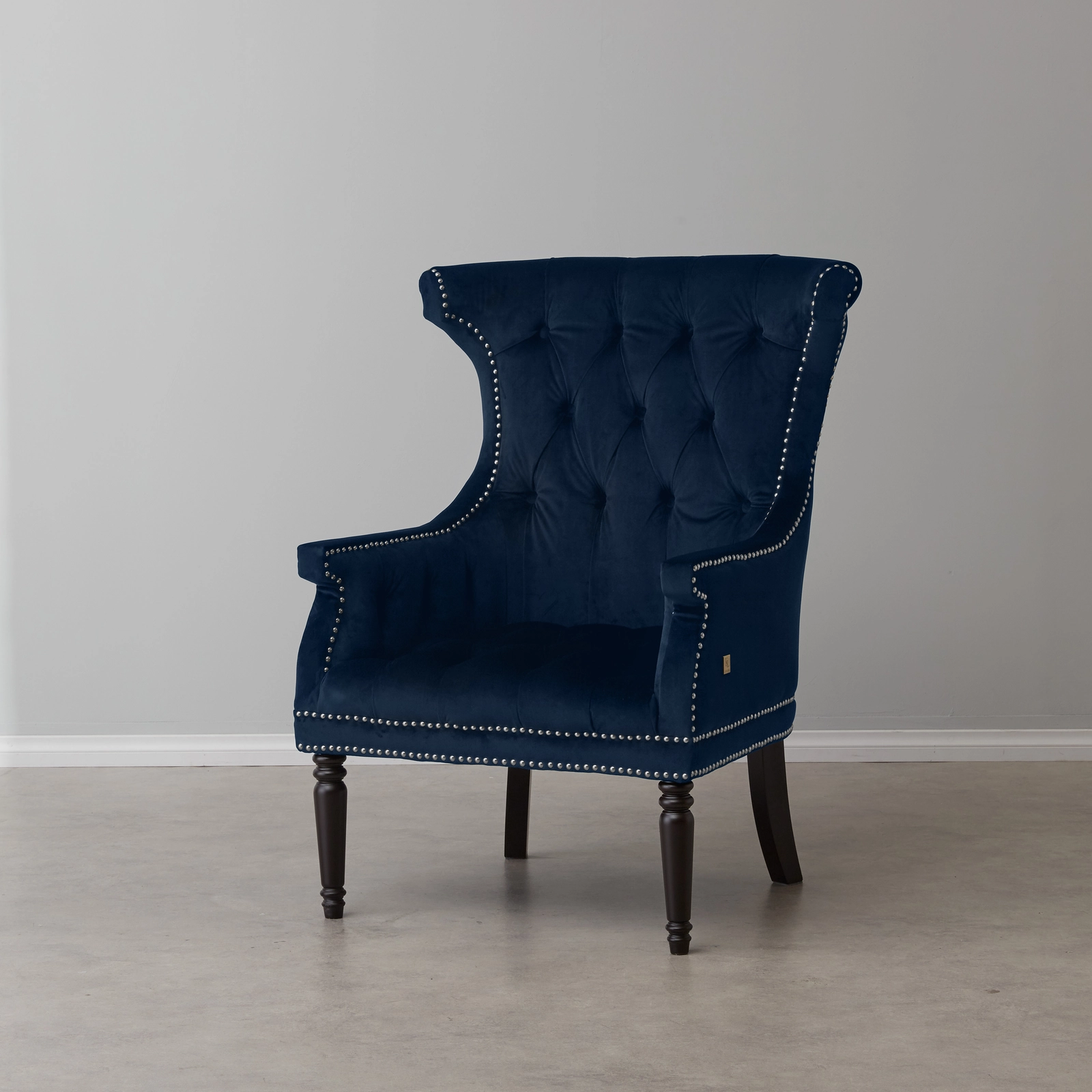 Deco Navy Blue Velvet Armchair Koala Living
