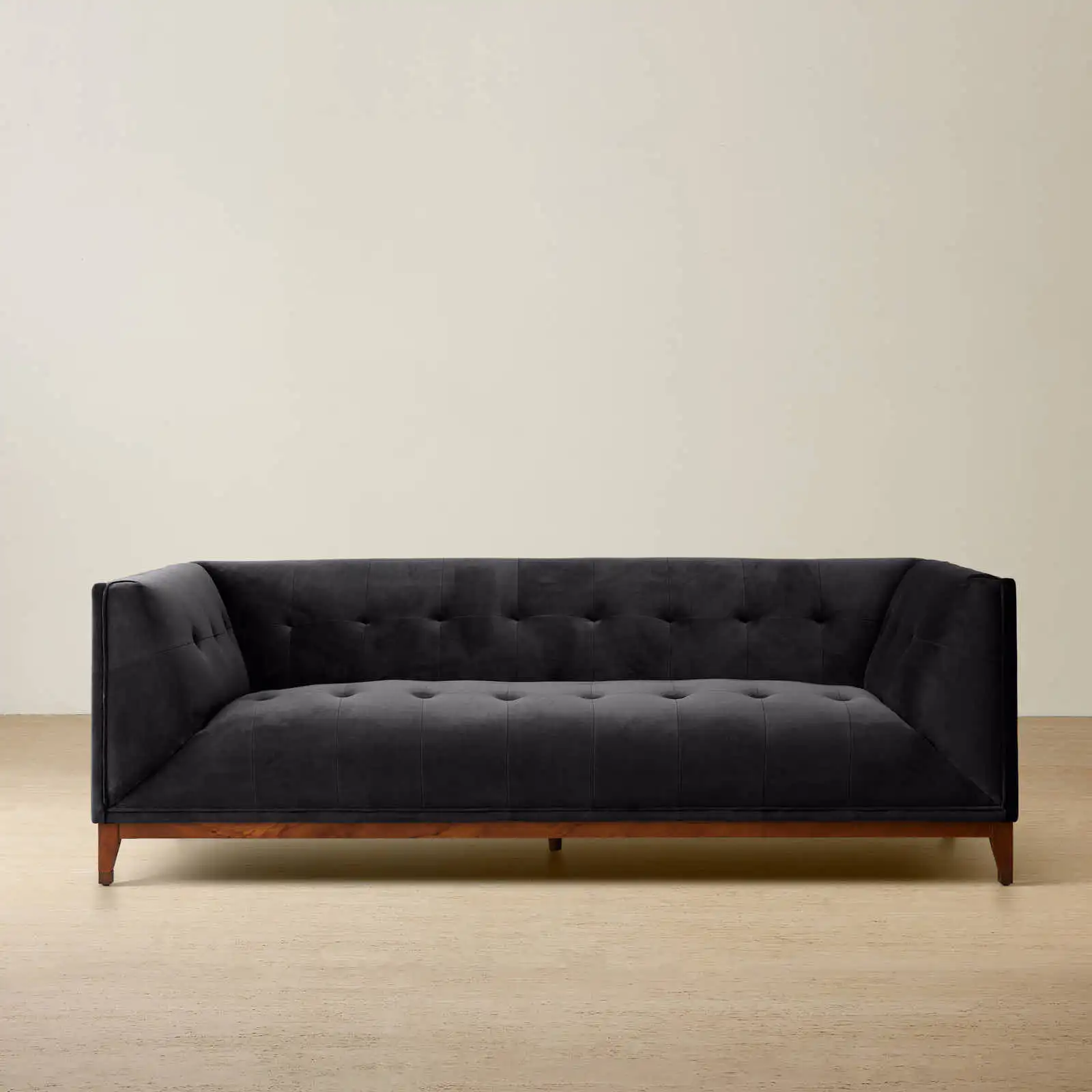 Humphrey Charcoal Velvet 3-Seater Sofa