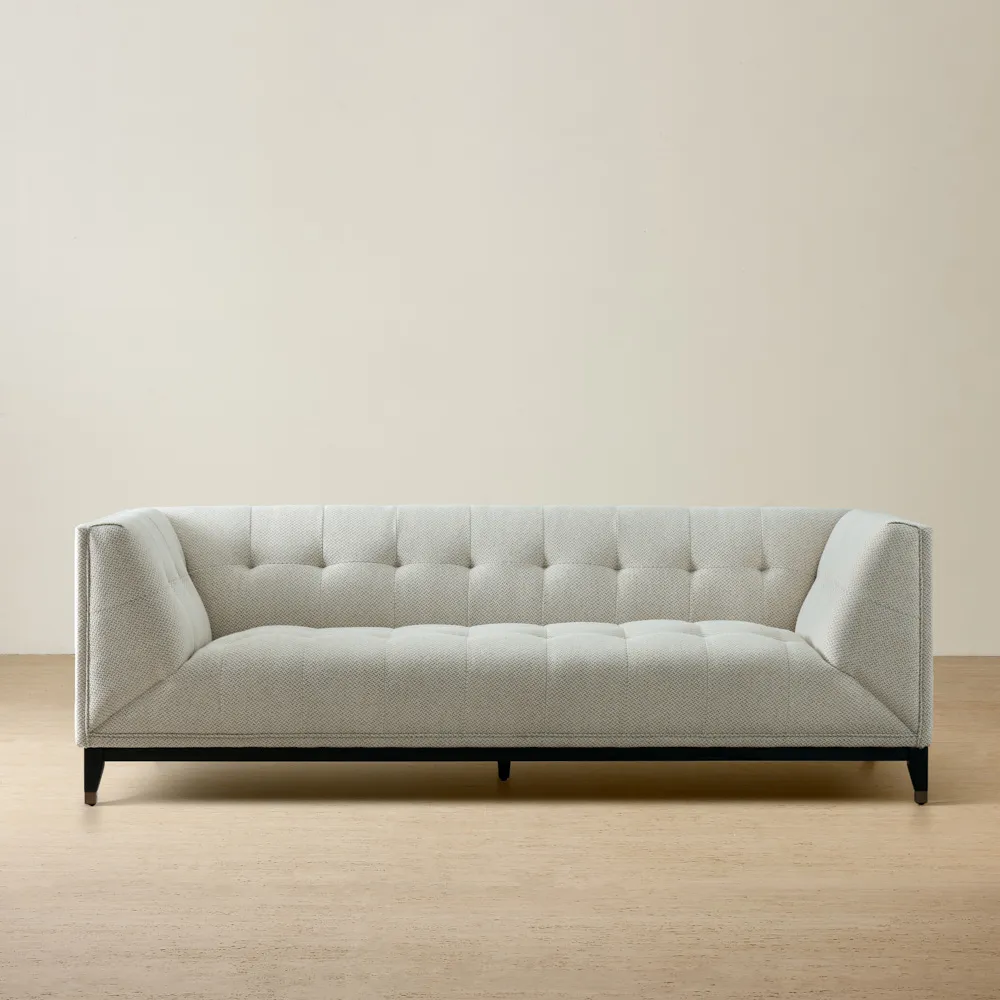 Humphrey Ash Grey Fabric 3-Seater Sofa
