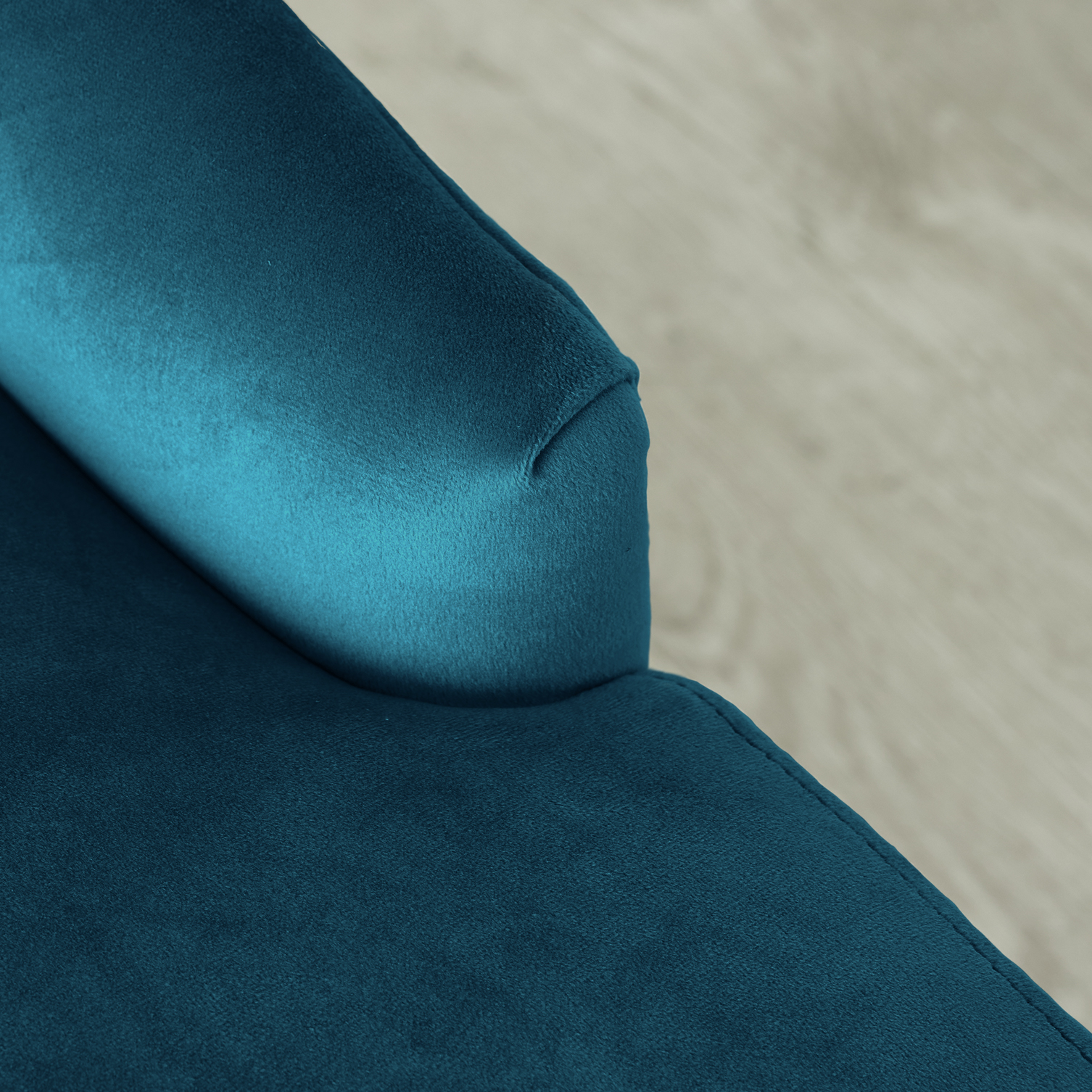 Saxon Peacock Blue Velvet Dining Chair