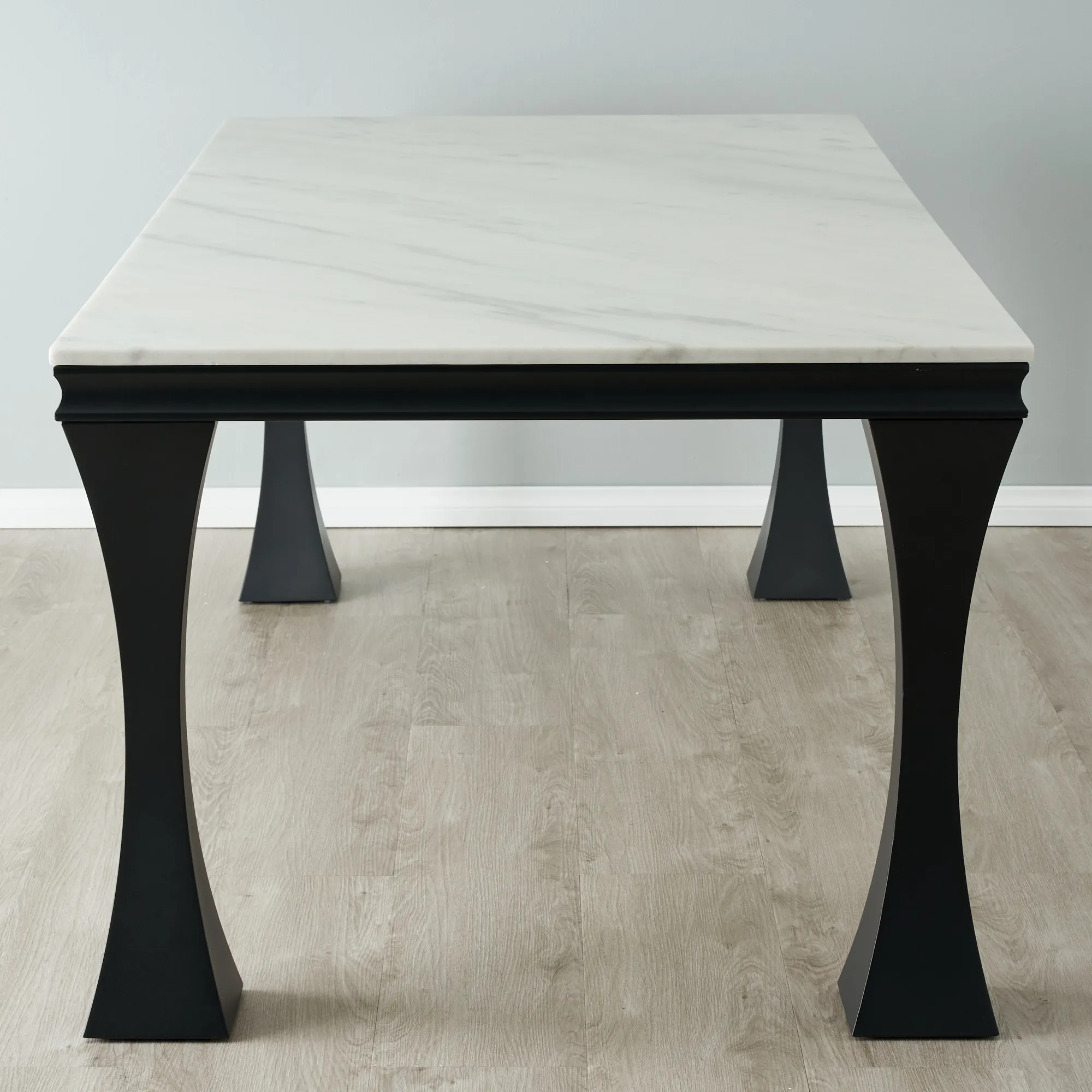 Melody Marble Dining Table Black Legs 200cm x 100cm