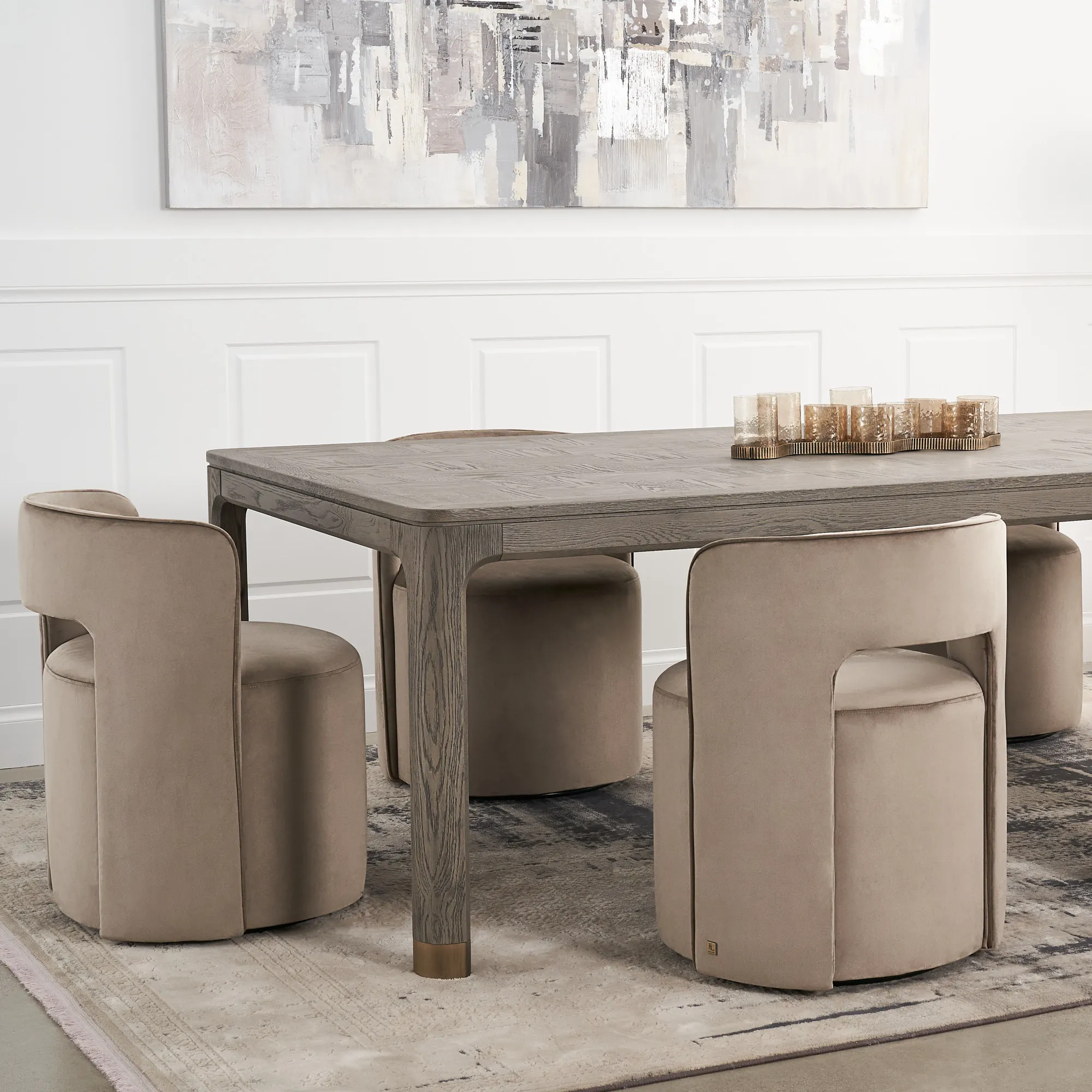 Greta Taupe Wooden Dining Table