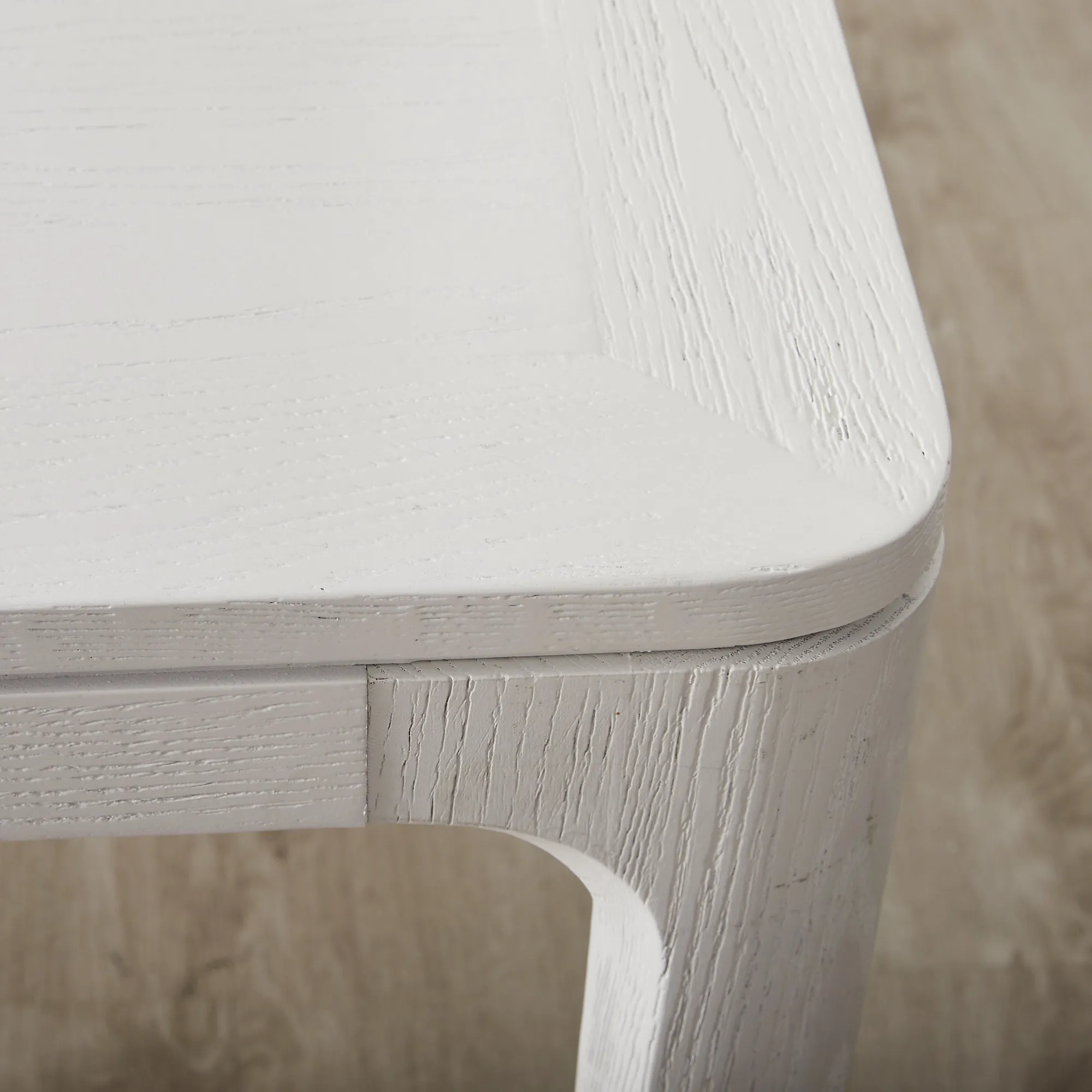 Greta White Wooden Dining Table