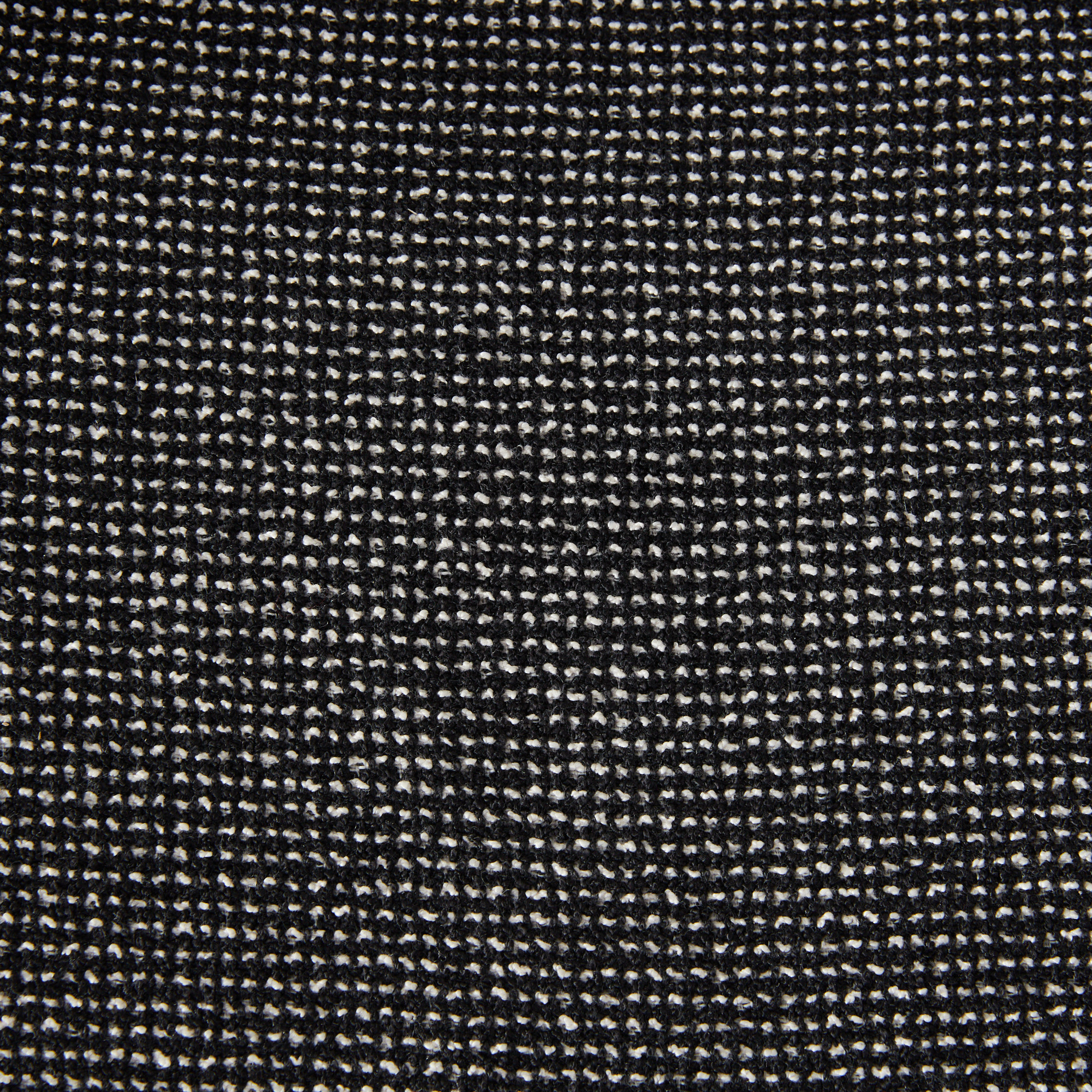 Hailey Cosmos Black Woven Fabric Bar Stool - Black Metal Legs