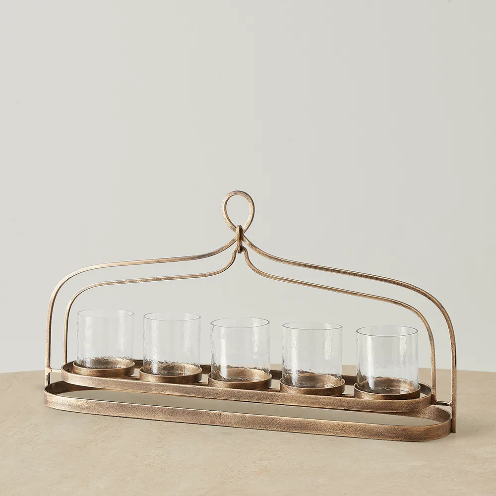 Henriette Antique Gold Metal Multi-Light Holder