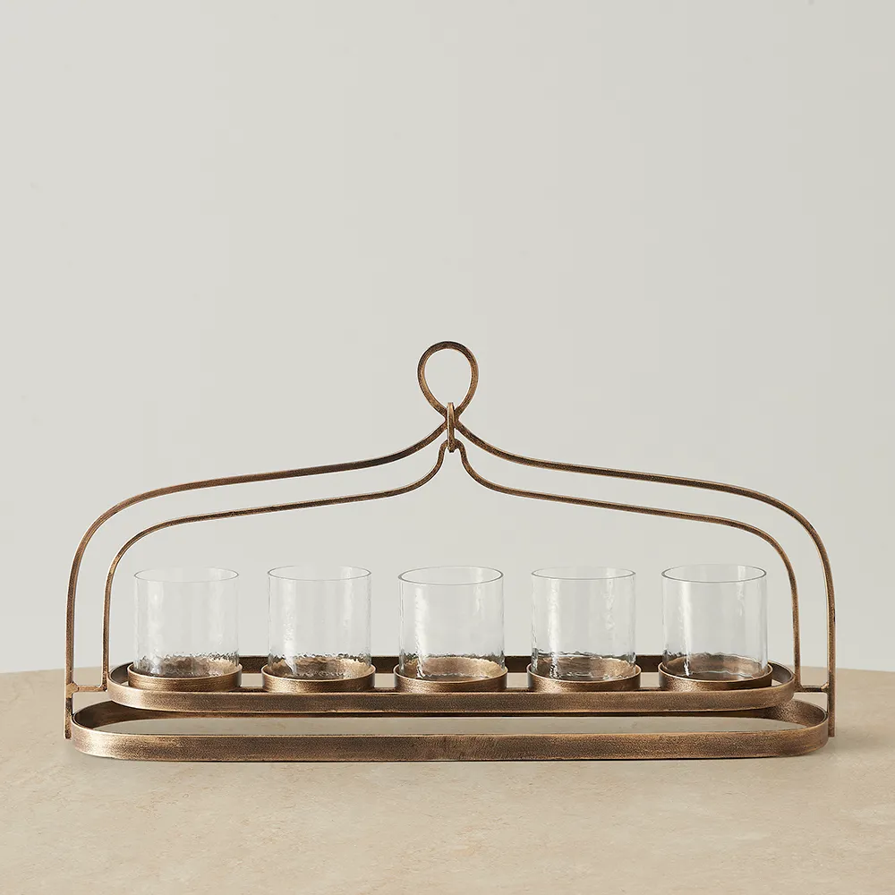 Henriette Antique Gold Metal Multi-Light Holder