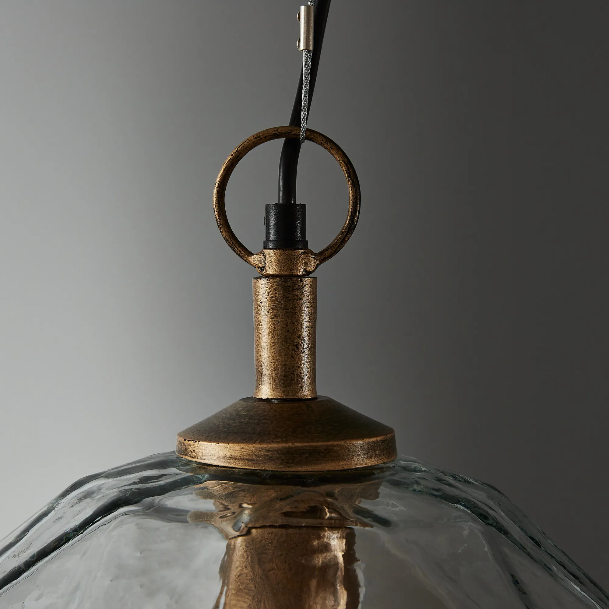 Olivia Antique Gold Metal Sphere Pendant