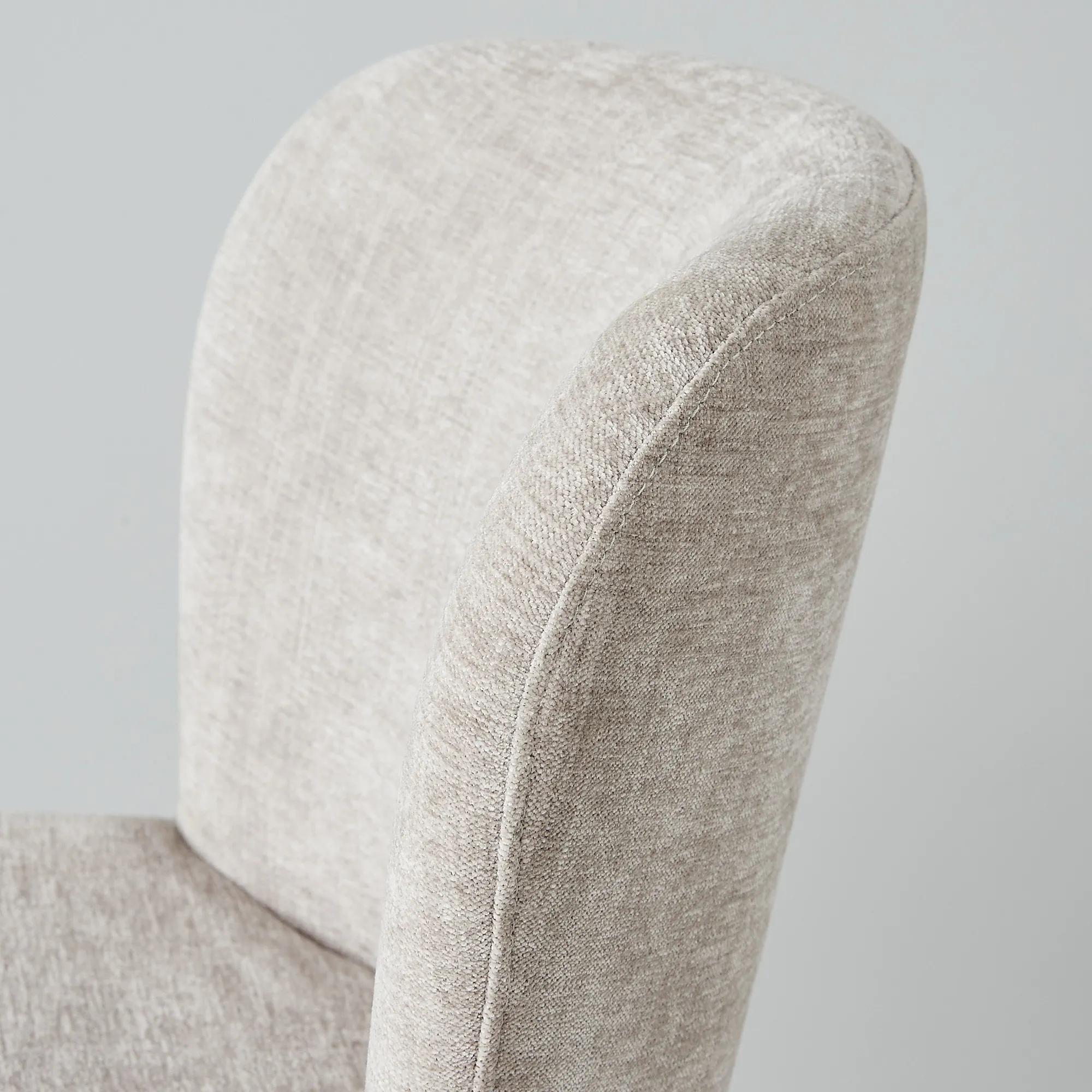 Vintage Grey Fabric 64cm Counter Stool Black Legs