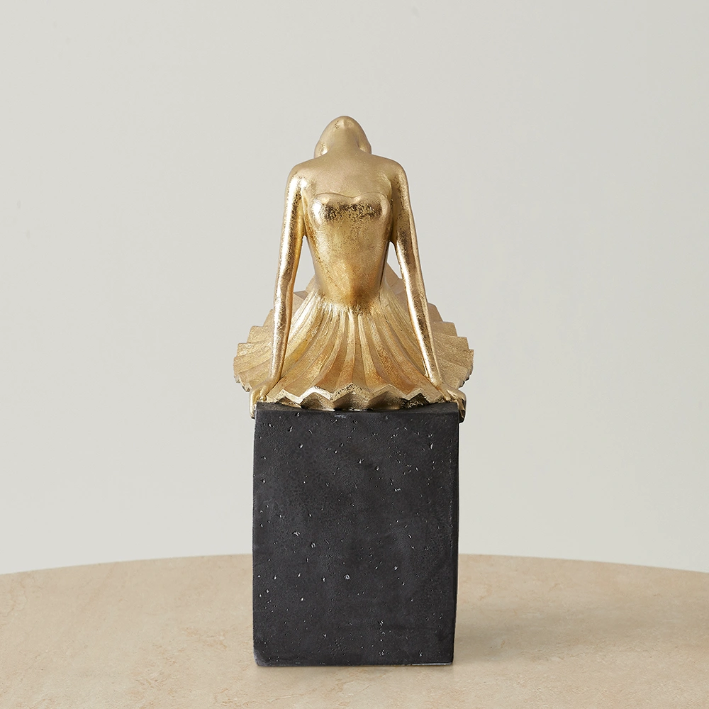 Alicia Ballerina Gold Resin Decorative