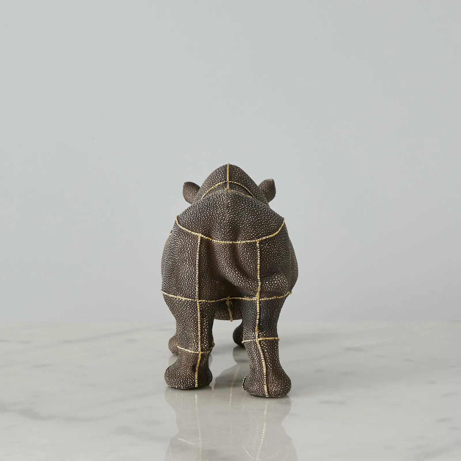 Rocky Rhino Bronze Resin Decorative | Koala Living