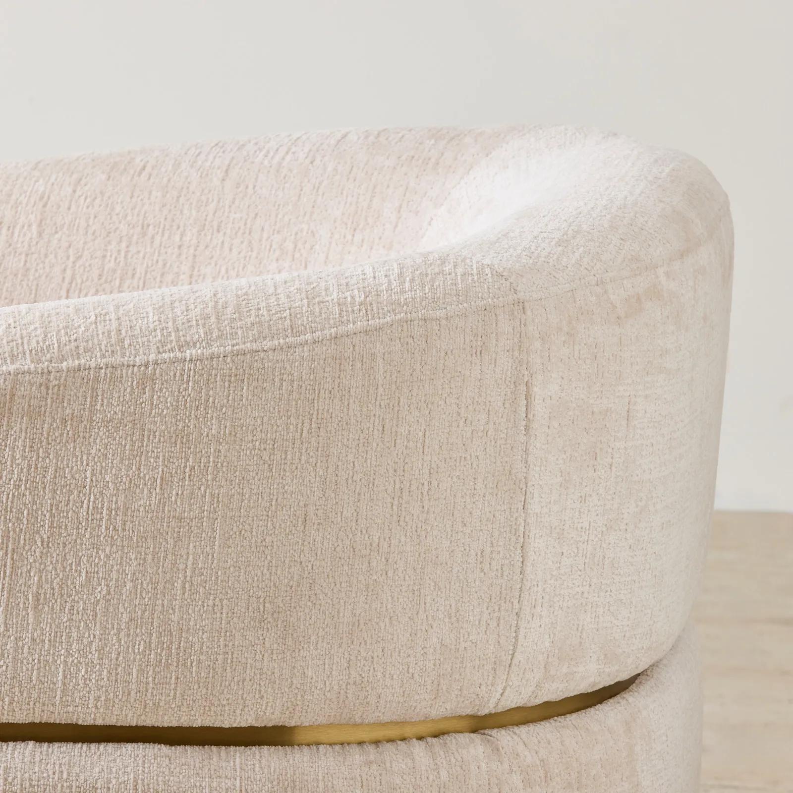 Malta II Powder White Chenille Fabric Occasional Chair