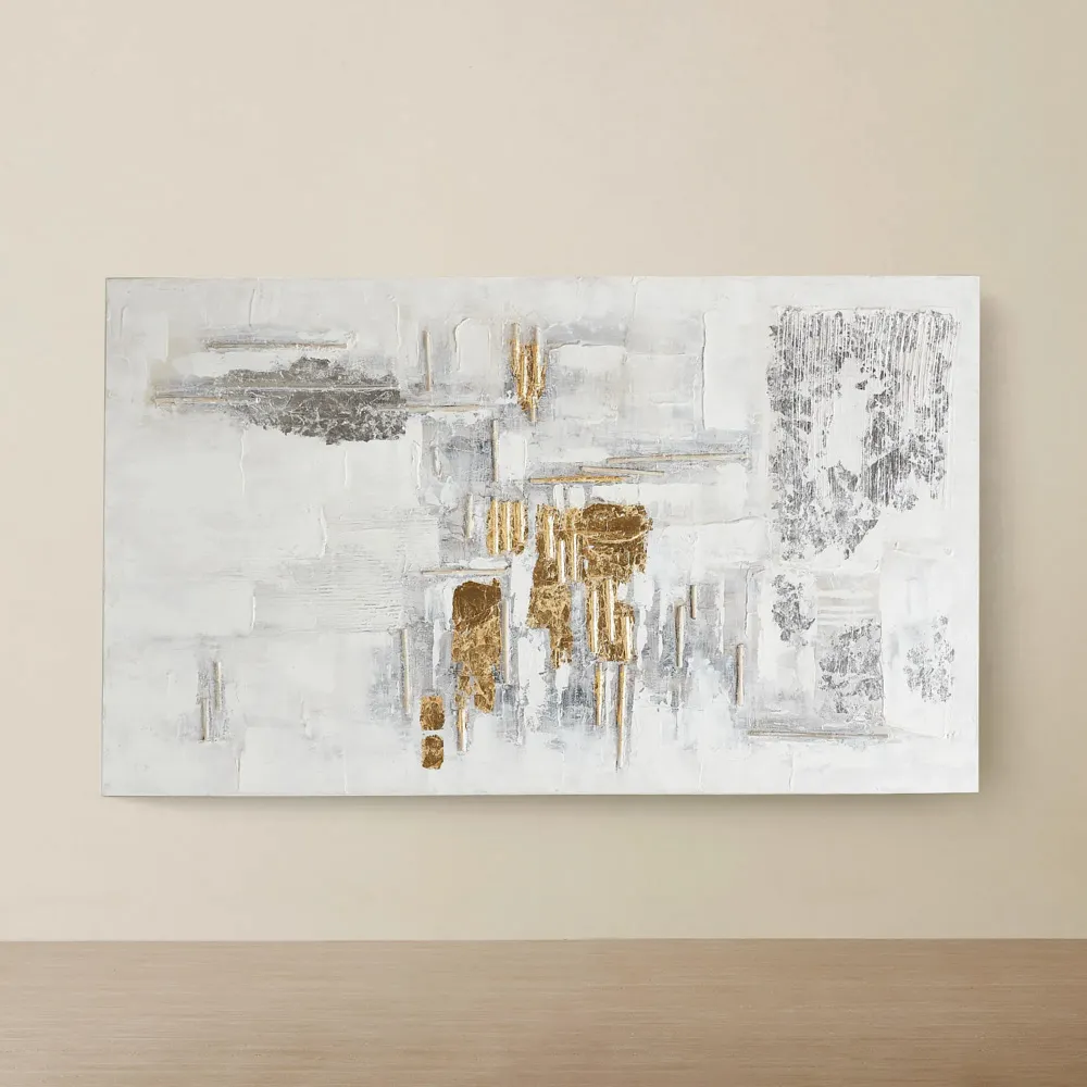 Golden Embers Abstract Painting