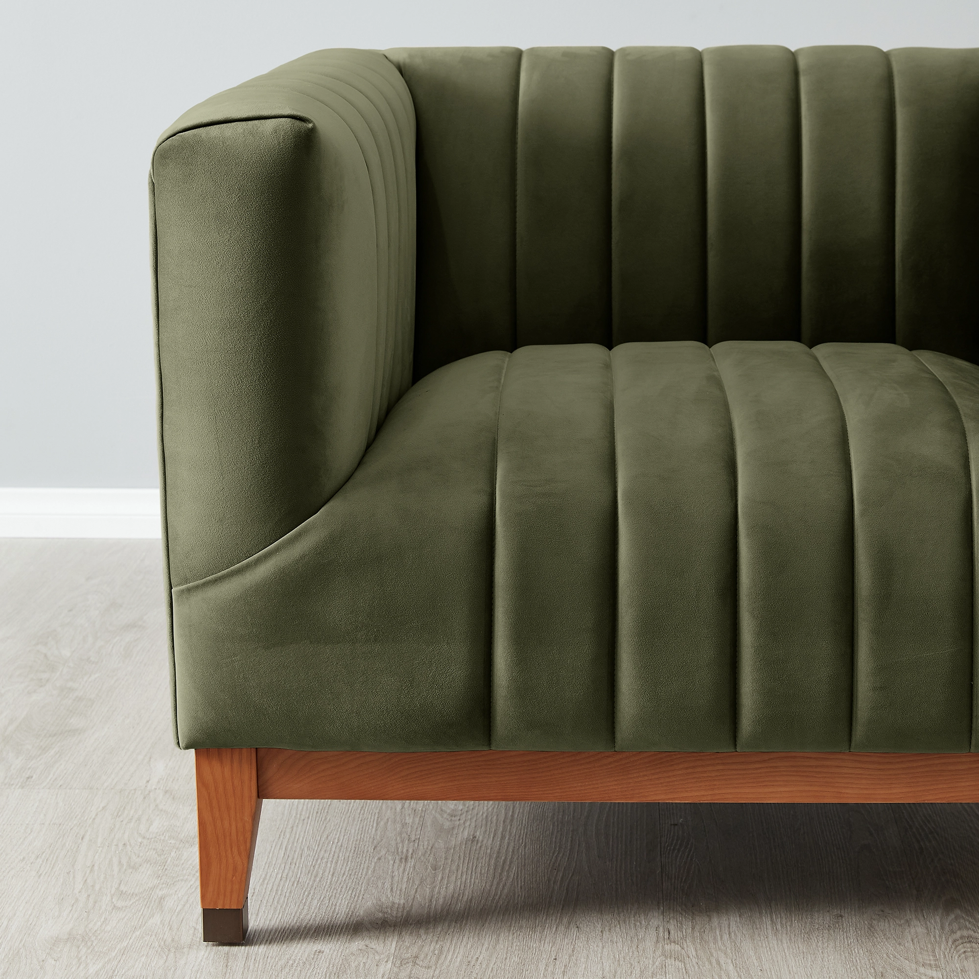 Astoria III Olive Green Velvet Occasional Chair
