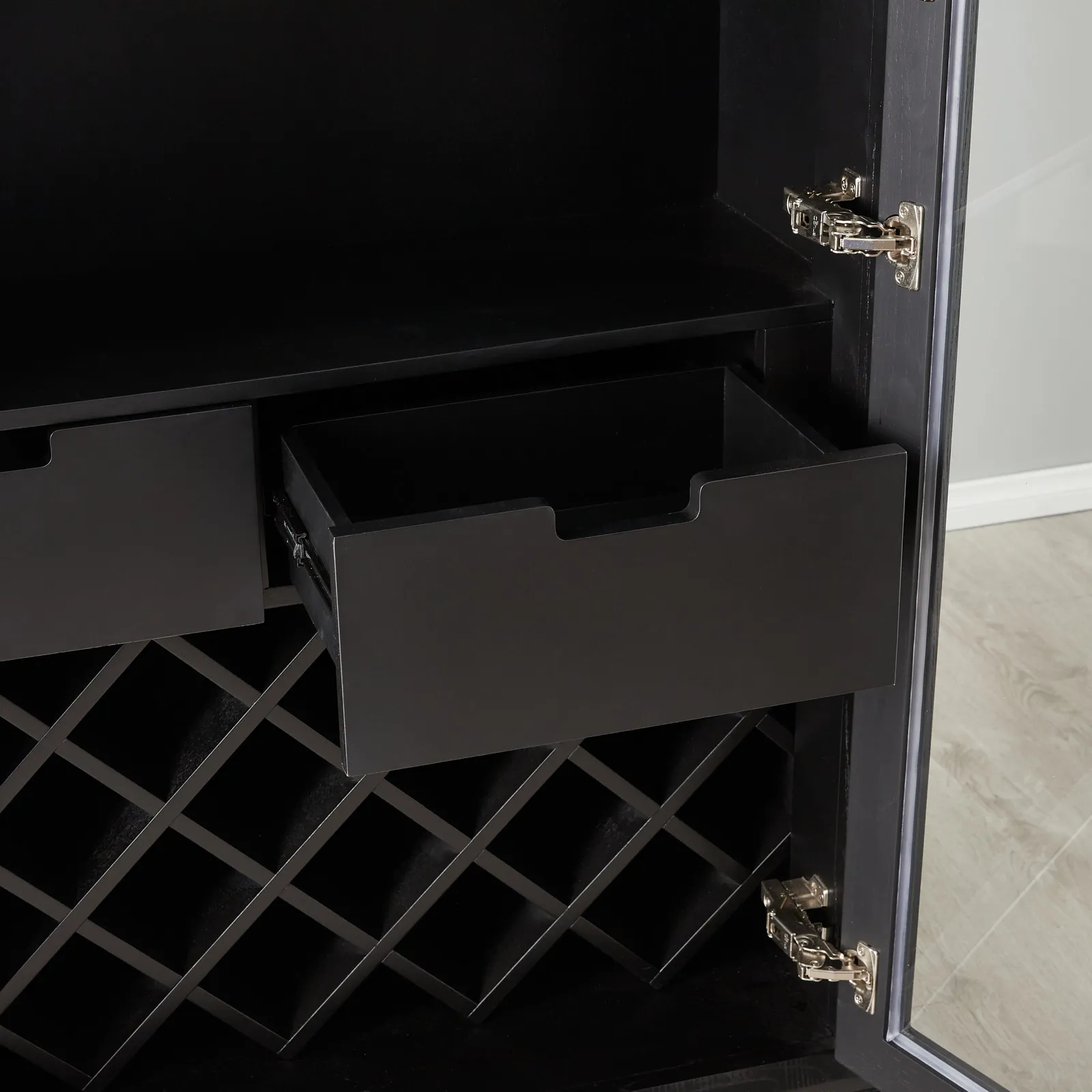 Fredrik Black Wooden Wine Display