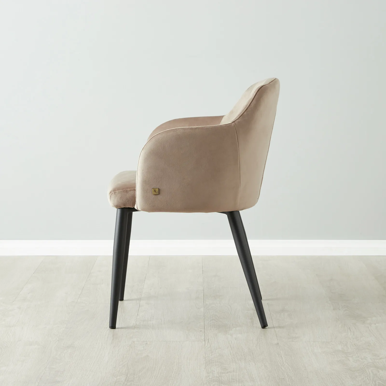 Dione Beige Velvet Dining Chair