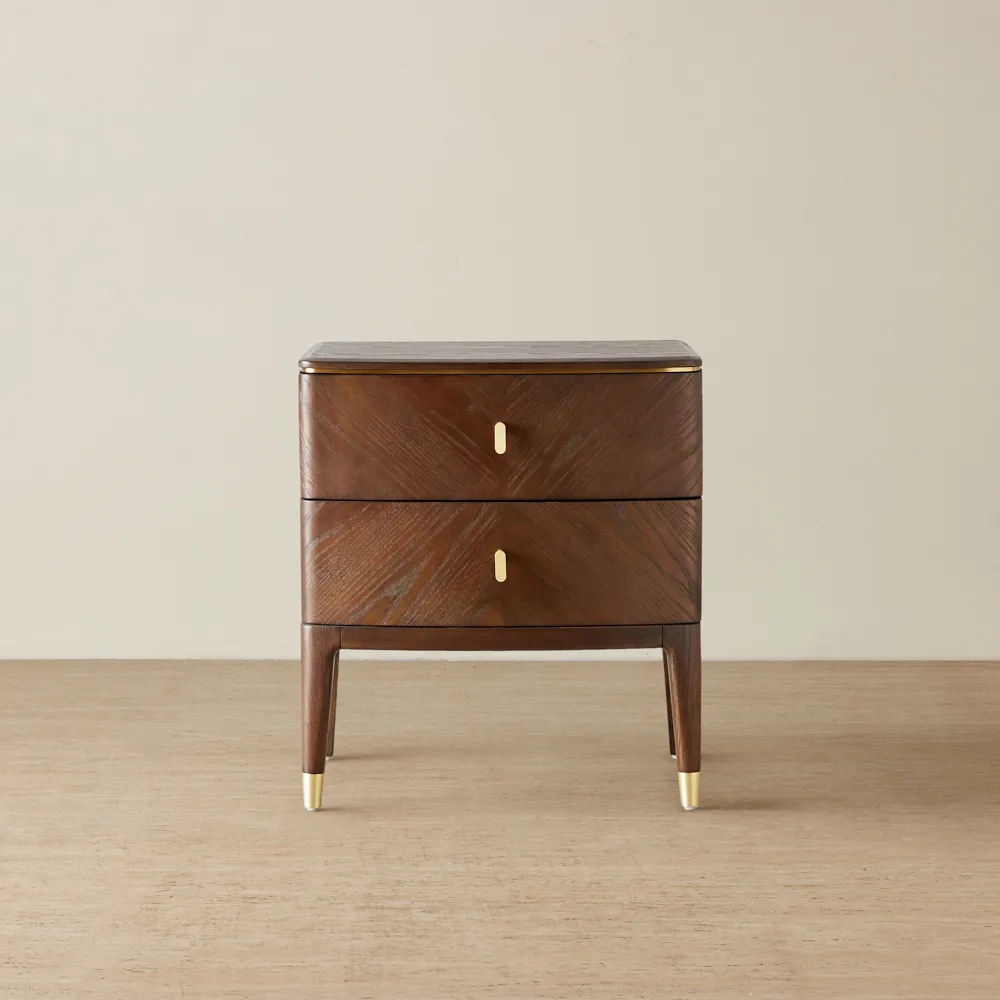 Beckham Brown Wooden Bedside Table