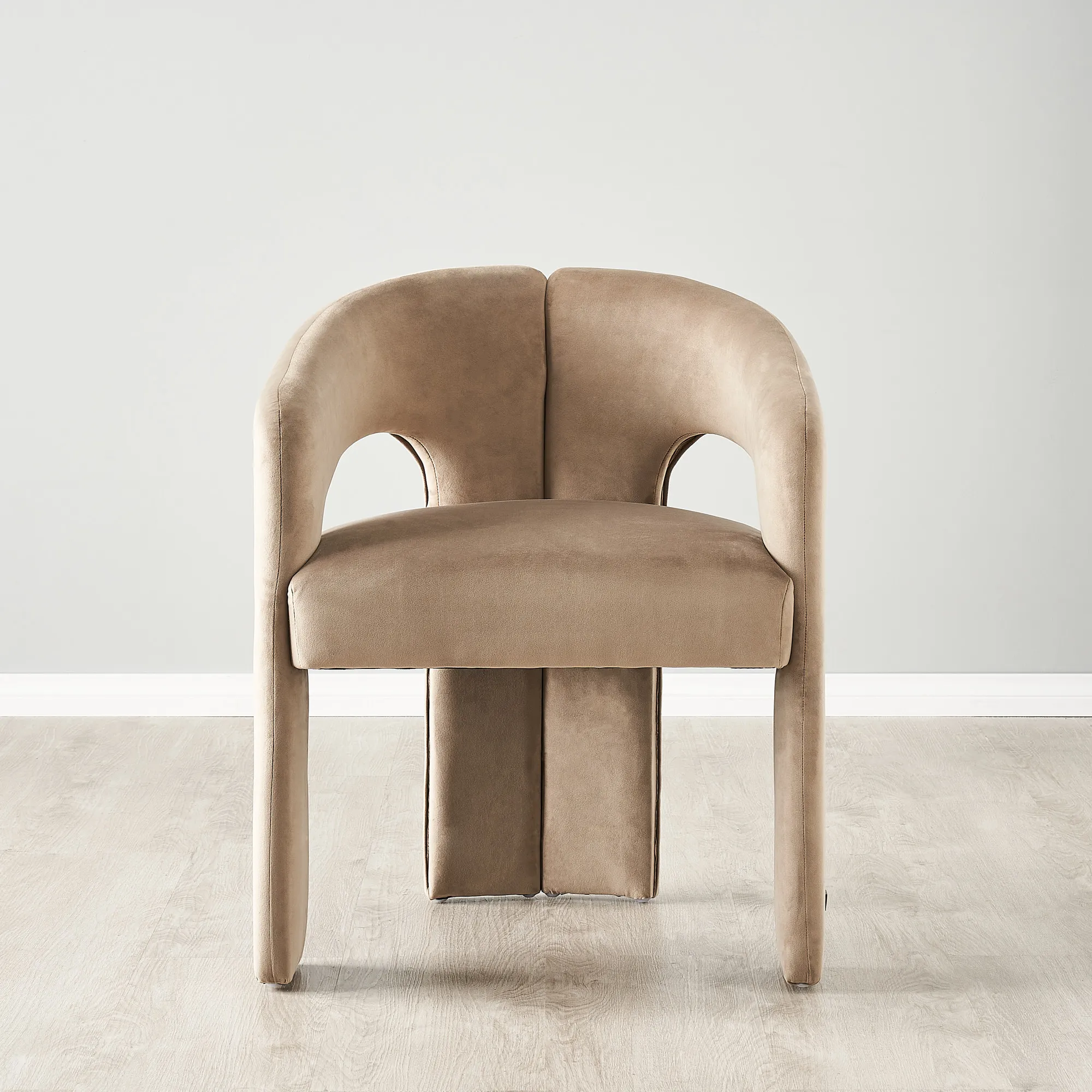 Delaney Beige Velvet Dining Chair Koala Living