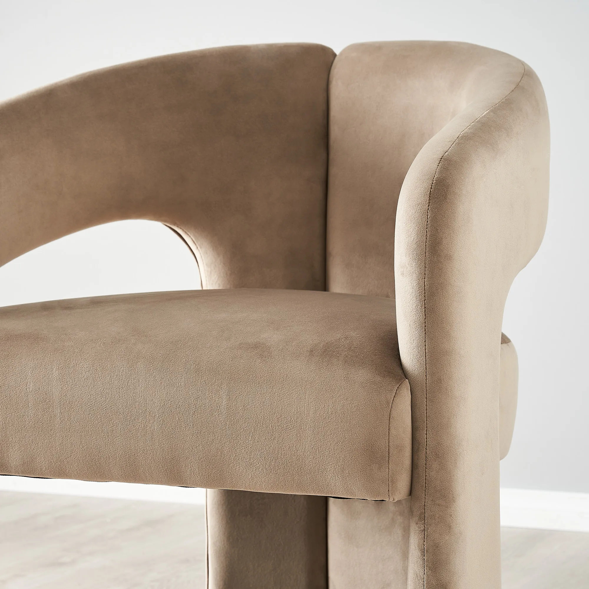 Delaney Beige Velvet Dining Chair