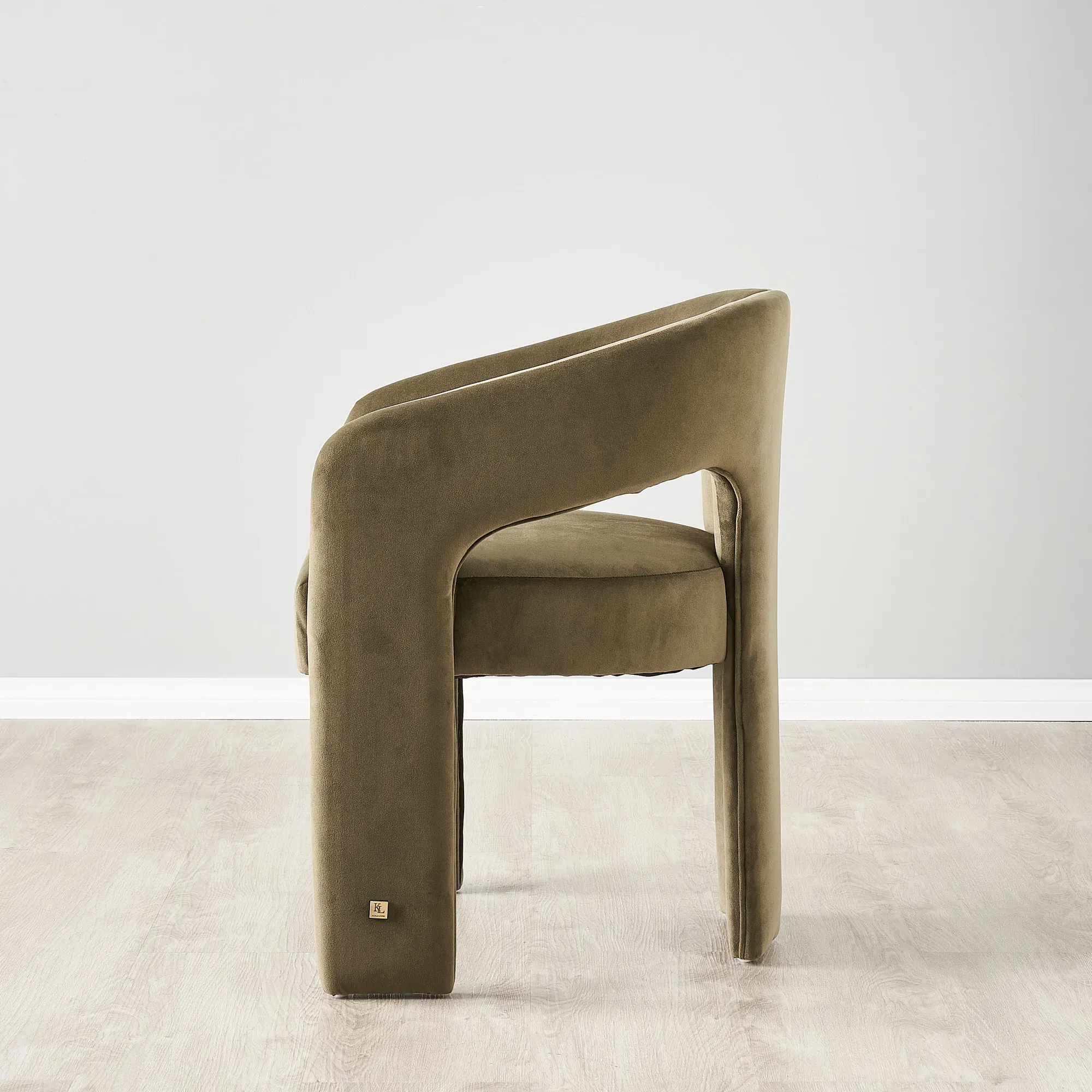 Delaney Olive Green Velvet Dining Chair Koala Living