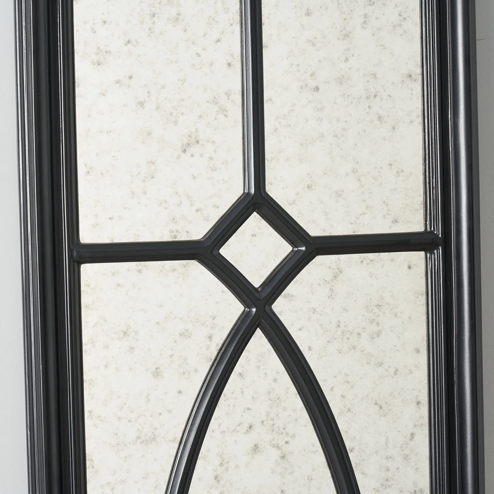Black Mirror with Rectangular Sleek Wood Trim main image 1