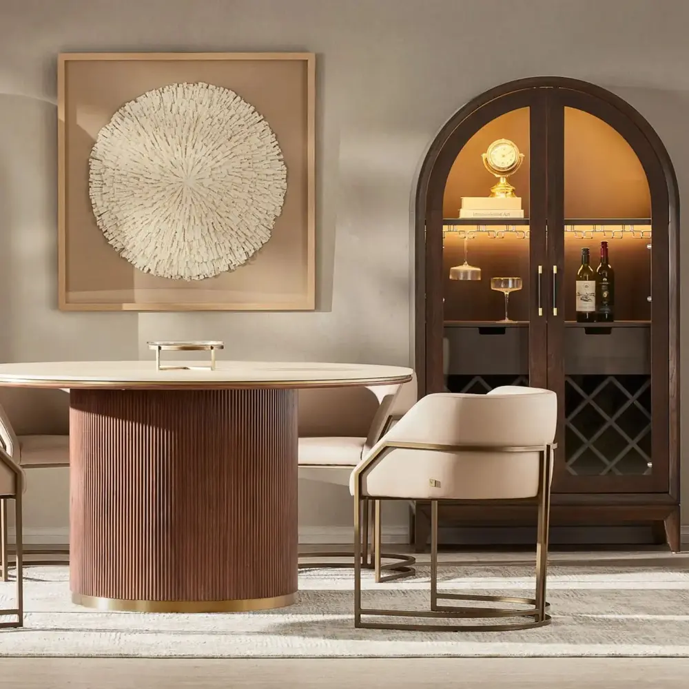 Fredrik Dark Brown Wooden Wine Cabinet