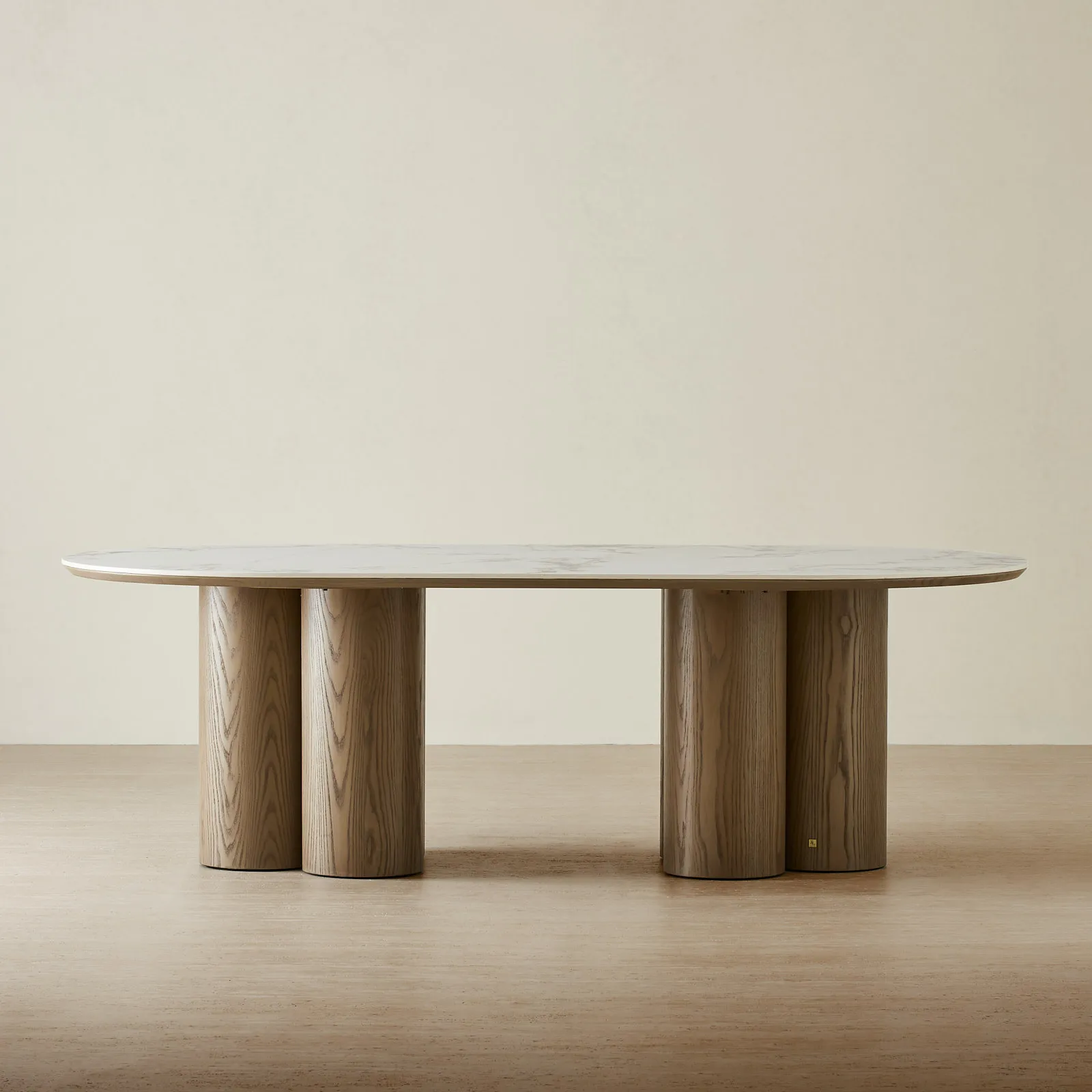 Terzetto Pandora Brown Sintered Stone Curved Dining Table